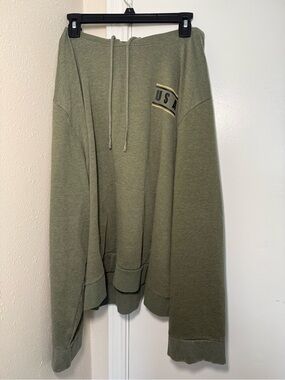 Zelos USA Flag Graphic Hoodie Olive Green - Size 3X - With Hood